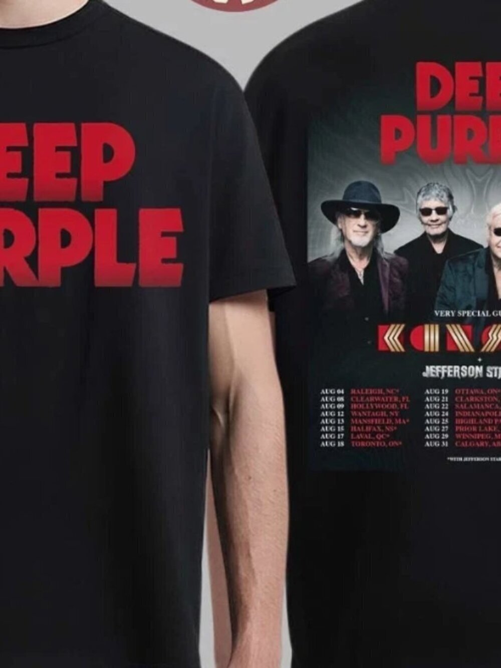 Deep Purple Summer North America Tour 2026 Schedule Dates T-Shirt
